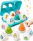 Easter Basket Stuffers for Toddlers 1-3, Easter Egg Toys for Toddlers 1-3, Matching Sensory Eggs Toys, Easter Birthday Gifts Prefilled Eggs with Toys for 3 Year Old Girls Boys